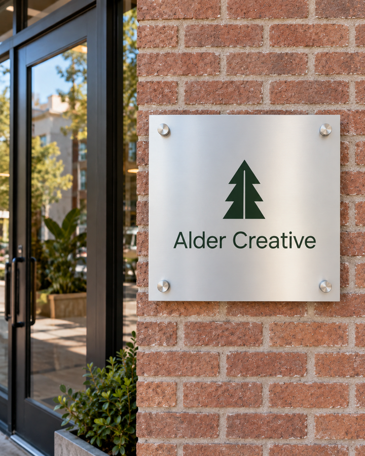 Metal signage, Clear Gloss