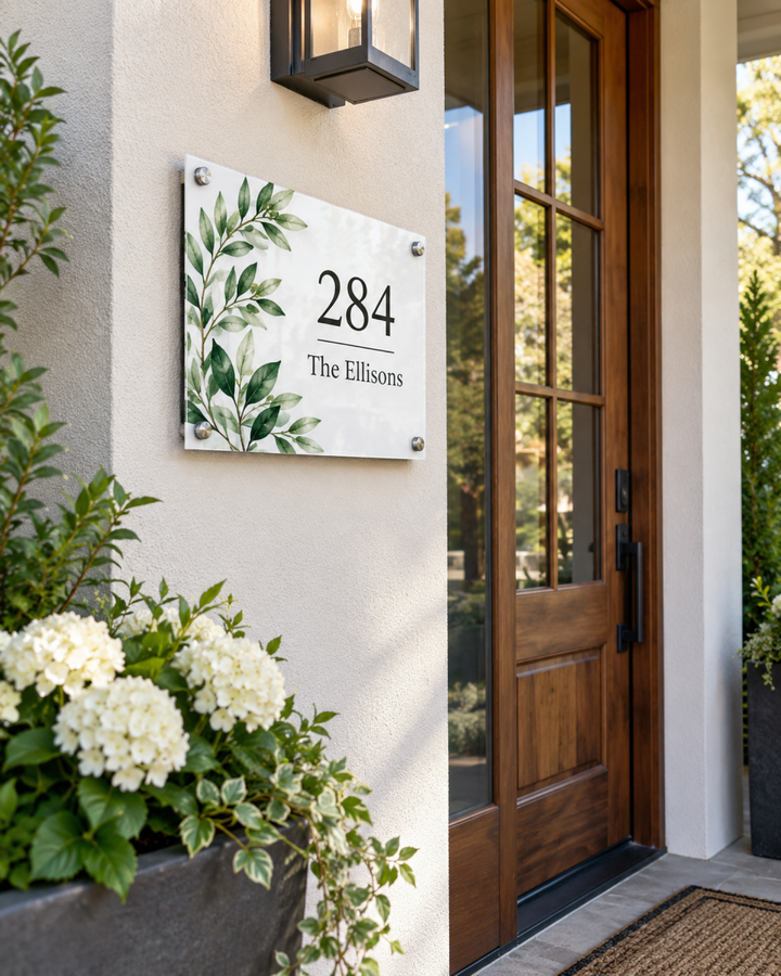 Metal signage, White Gloss