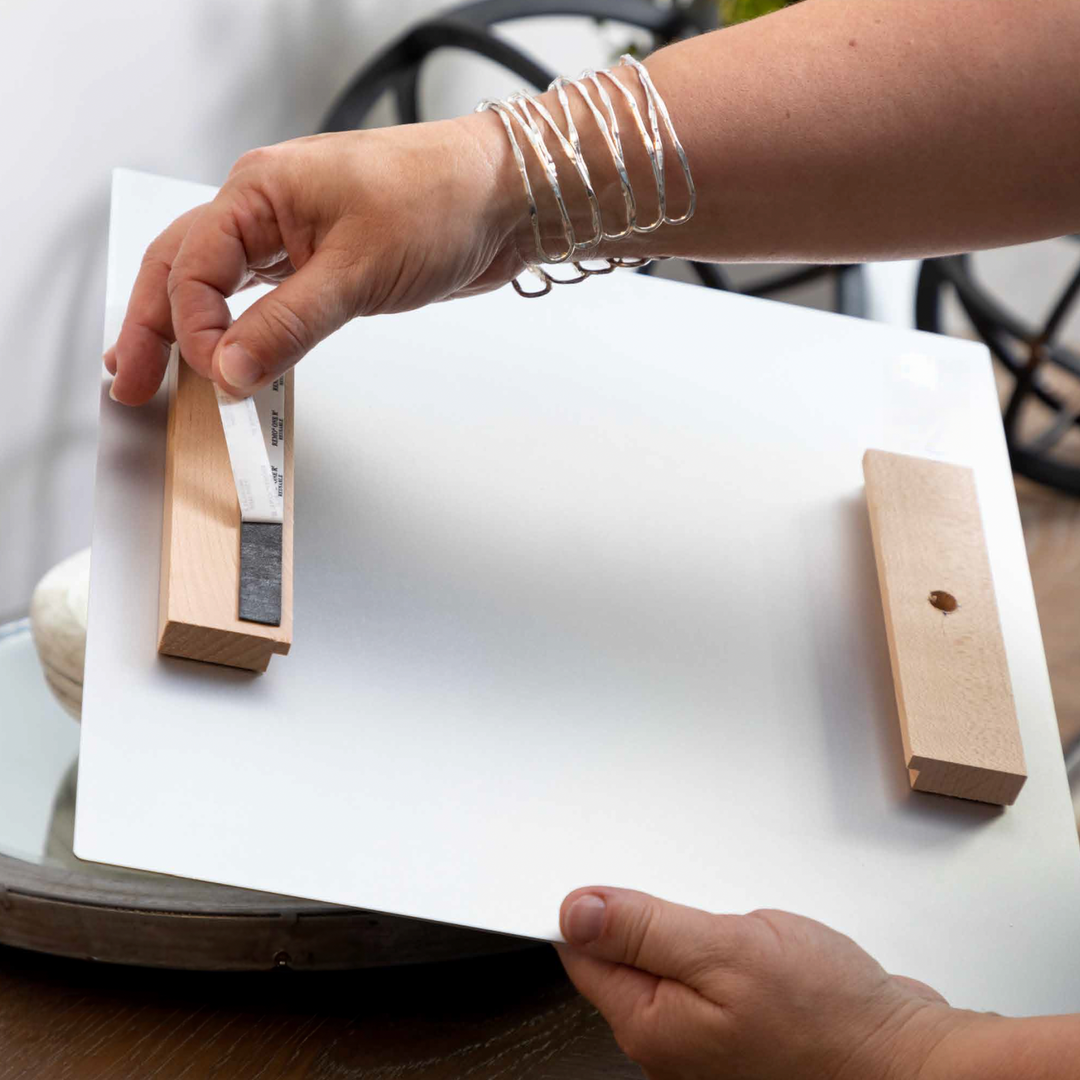 DUO peel and stick backing in use