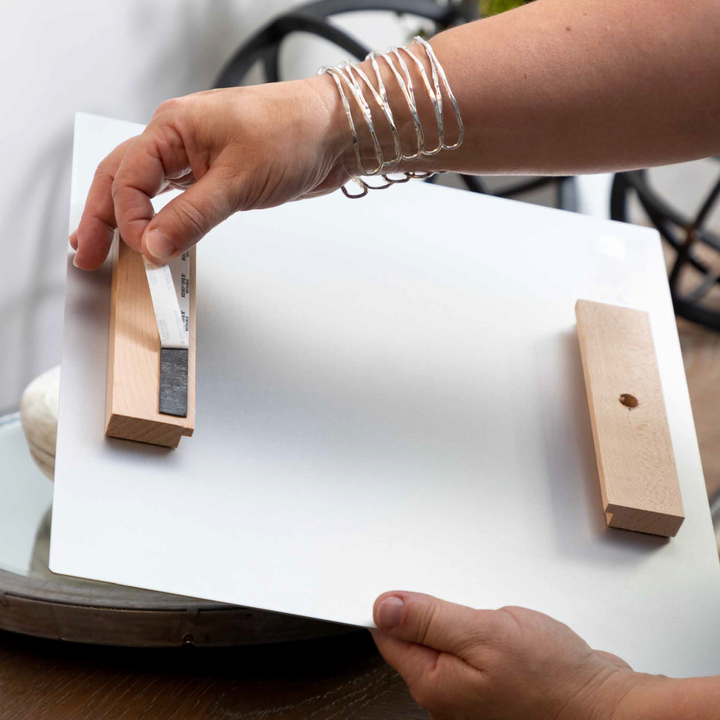 DUO peel and stick backing in use