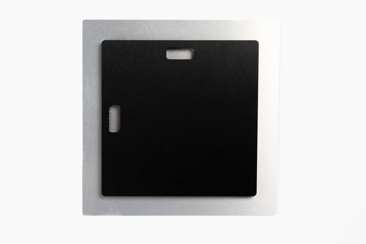 Wall Mount from the back, PVC backer with sawtooth cutouts