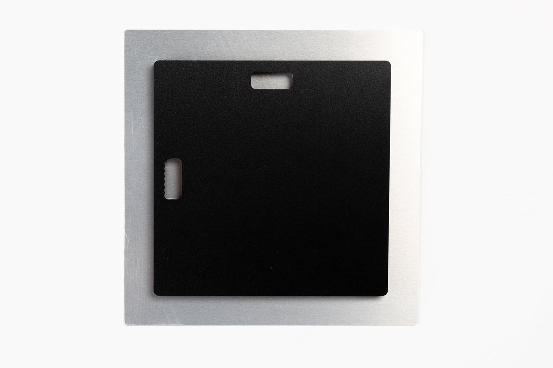 Wall Mount from the back, PVC backer with sawtooth cutouts
